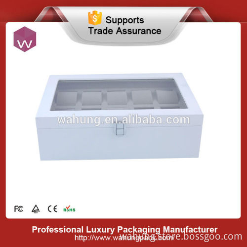 White Wedding Gift Display Watch Box/Fashion Window Watch Box Case For Sale